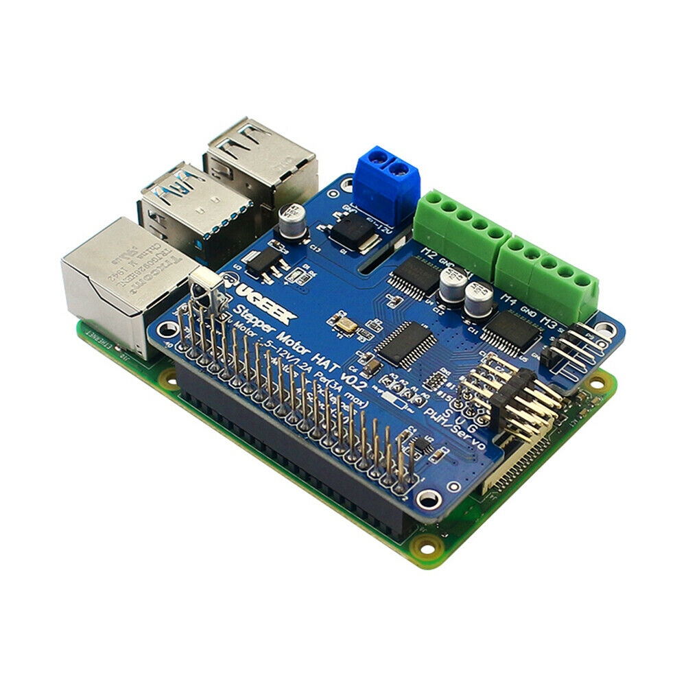 For Raspberry Pi 4 Stepper Motor HAT V2.0 5-12V I2C Interface Expansion Board