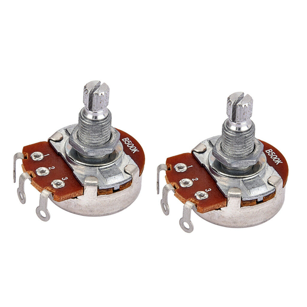 2 Pieces Alpha B500K Potentiometer Pots for Electric Guitar Replacements