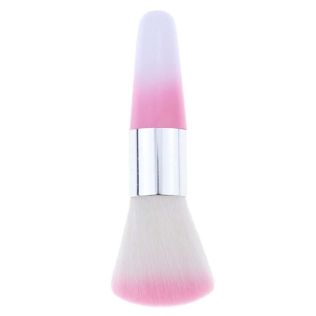 Nail Art Dust Remover Powder Cleaning Brush for Acrylic UV Gels, Travel Compact