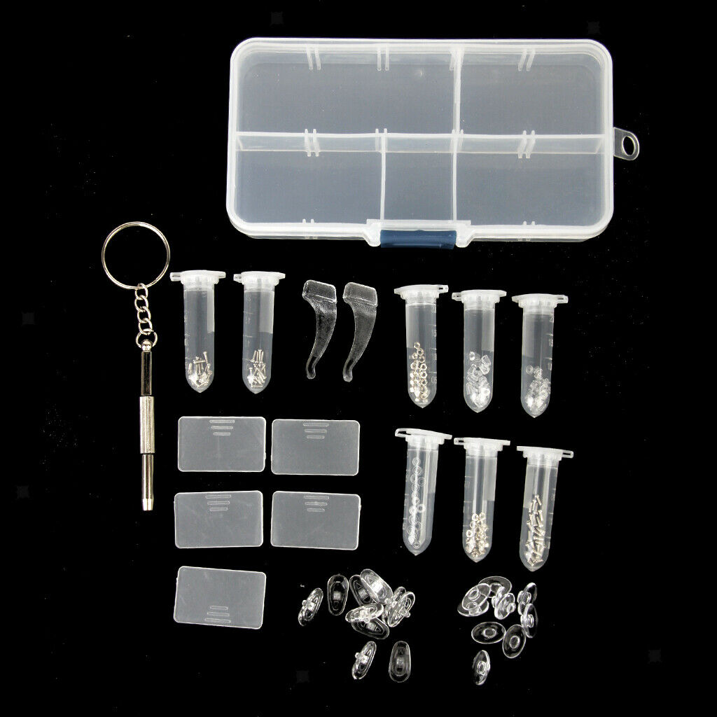 Glasses Repair Kit Eyeglasses Screw Nut Glasses Repair Parts Accessories
