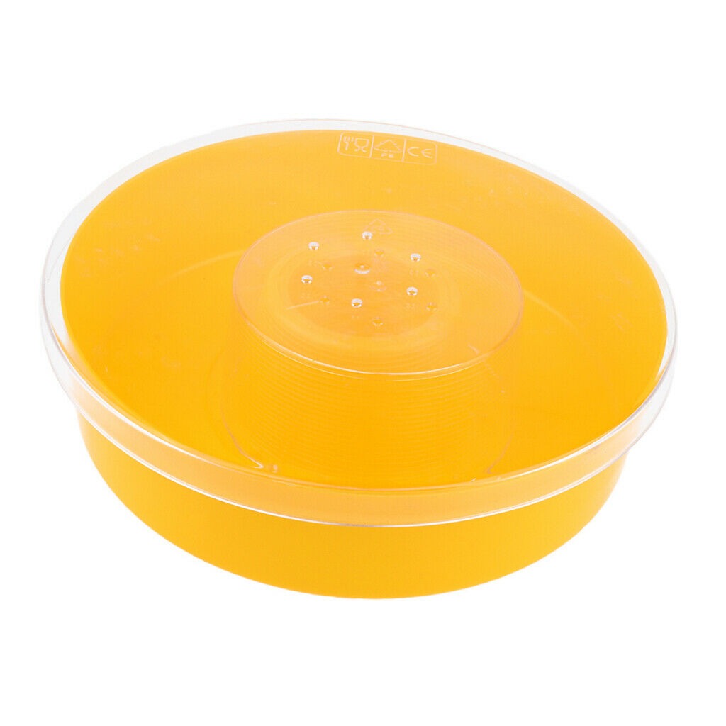 Bee Honey Entrance Feeder Round Bee Drinking Box  Fountains Pets Feeding