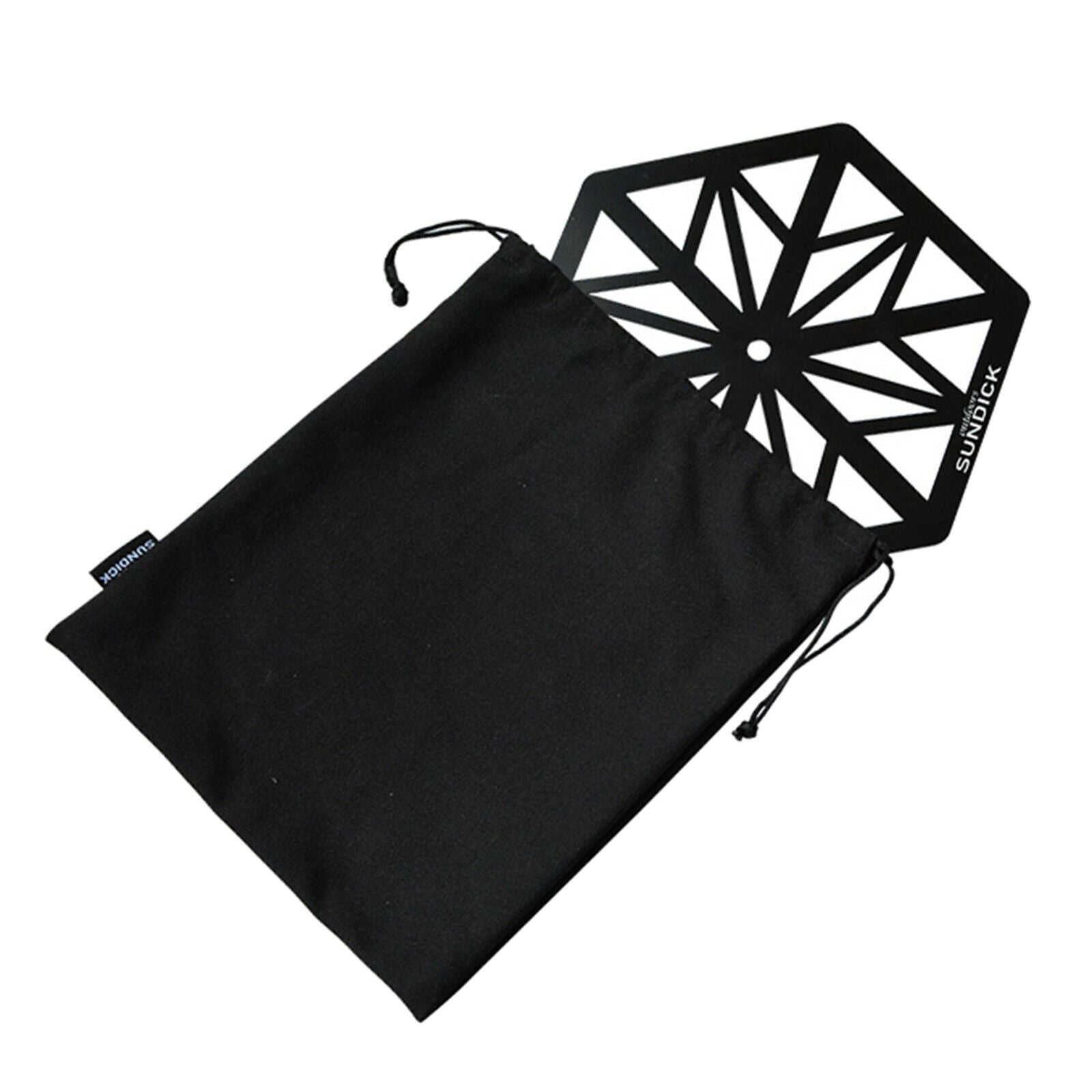 Camping Lantern Stand Lamp Camping Light Pole Shelf Stainless Steel Black