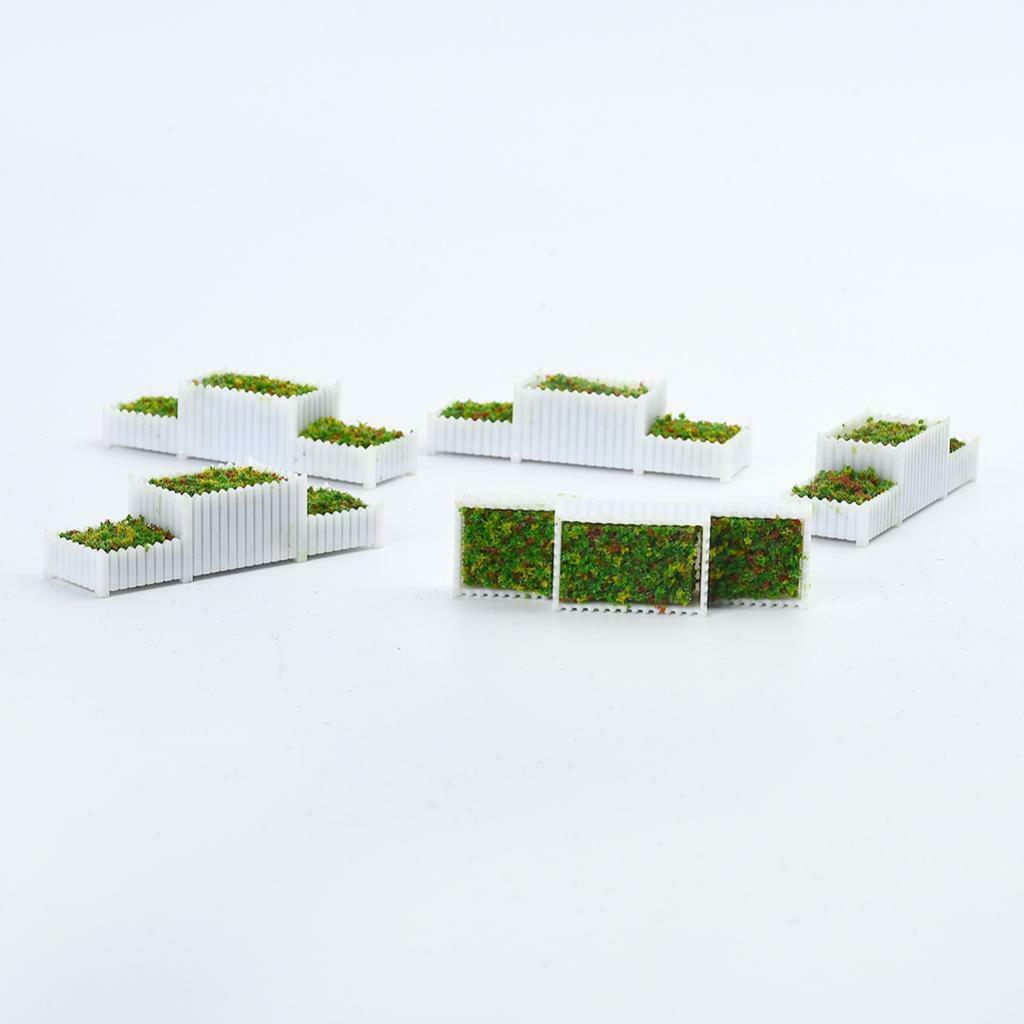 20 Pack 1:100 Scale HO Flower Beds Set for Parking Street Train Layout Accs