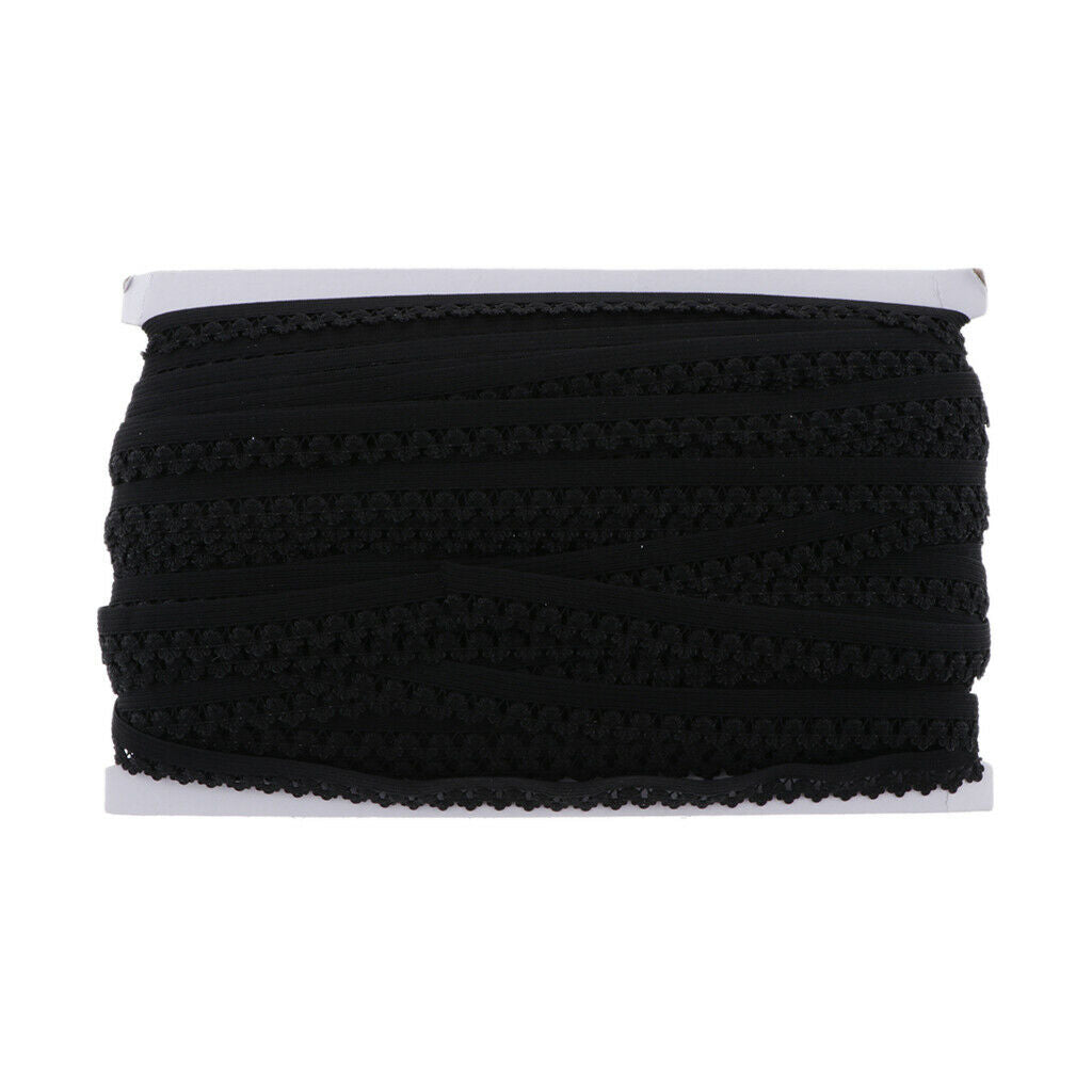 2pcs 13mm Crown Elastic Lace Trim Sewing for Dress Skirt 50 Yards/each