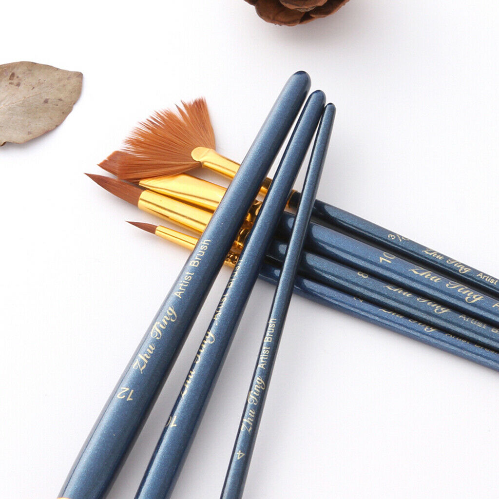 7 Fine Brush Set Artist Brushes Painting Brushes Flat Brushes Oil Painting