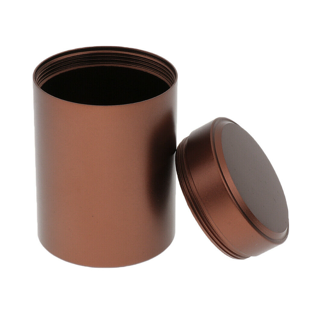 Pack of 2 Small Aluminum Tin Canisters with Airtight Lid for Tea Leaf Sugar
