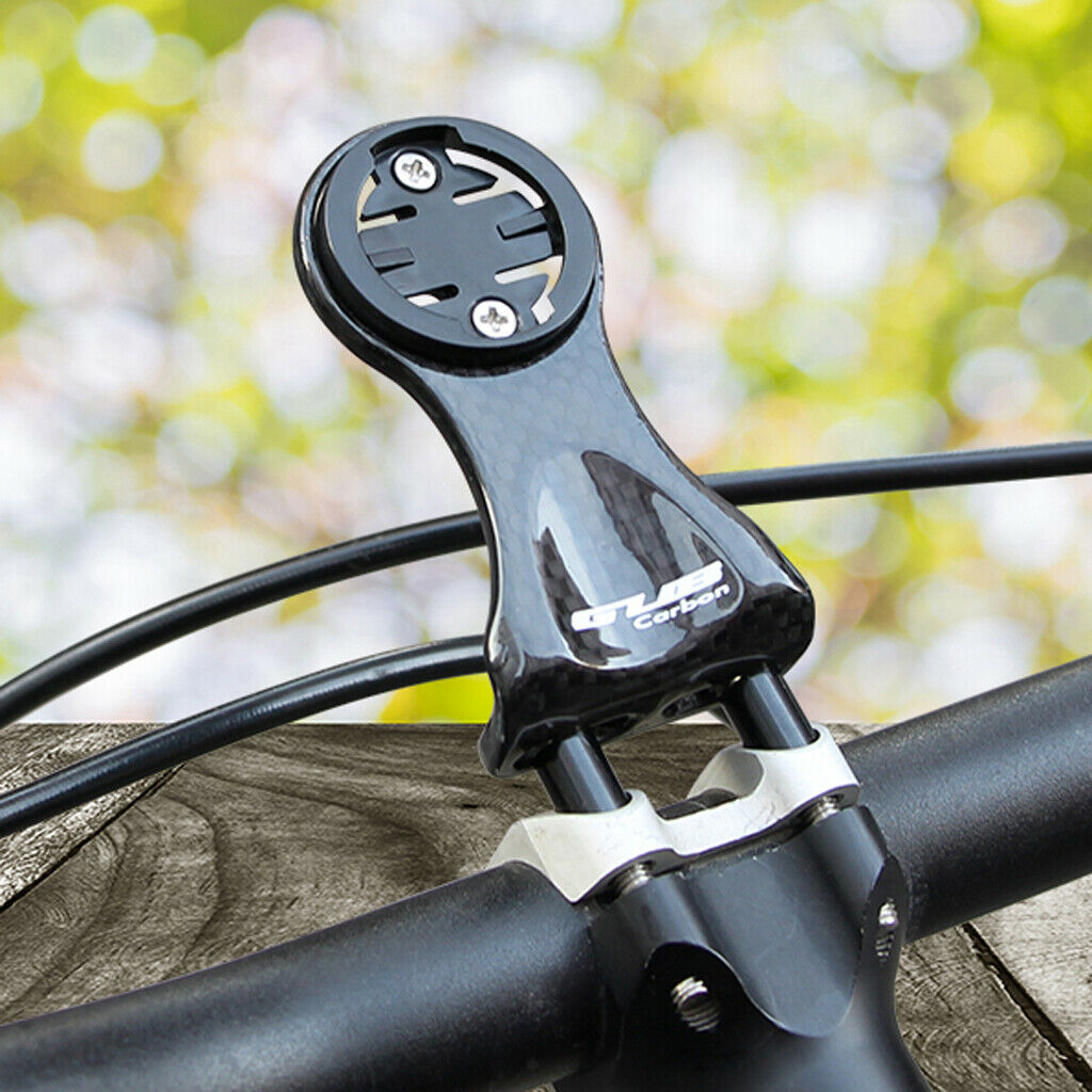 Carbon Fiber MTB Bike Computer Holder Cycling Front Stem Extension Bracket