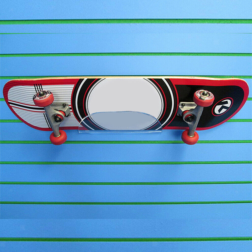 Clear Longboard Skateboard Wall Hanging Rack V-shaped Display Stand Storage