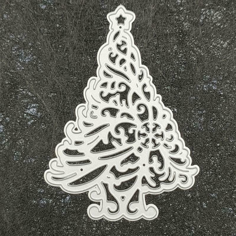Christmas Tree Star Die-Cuts Stencils for DIY Scrapbooking Album Carbon Steel
