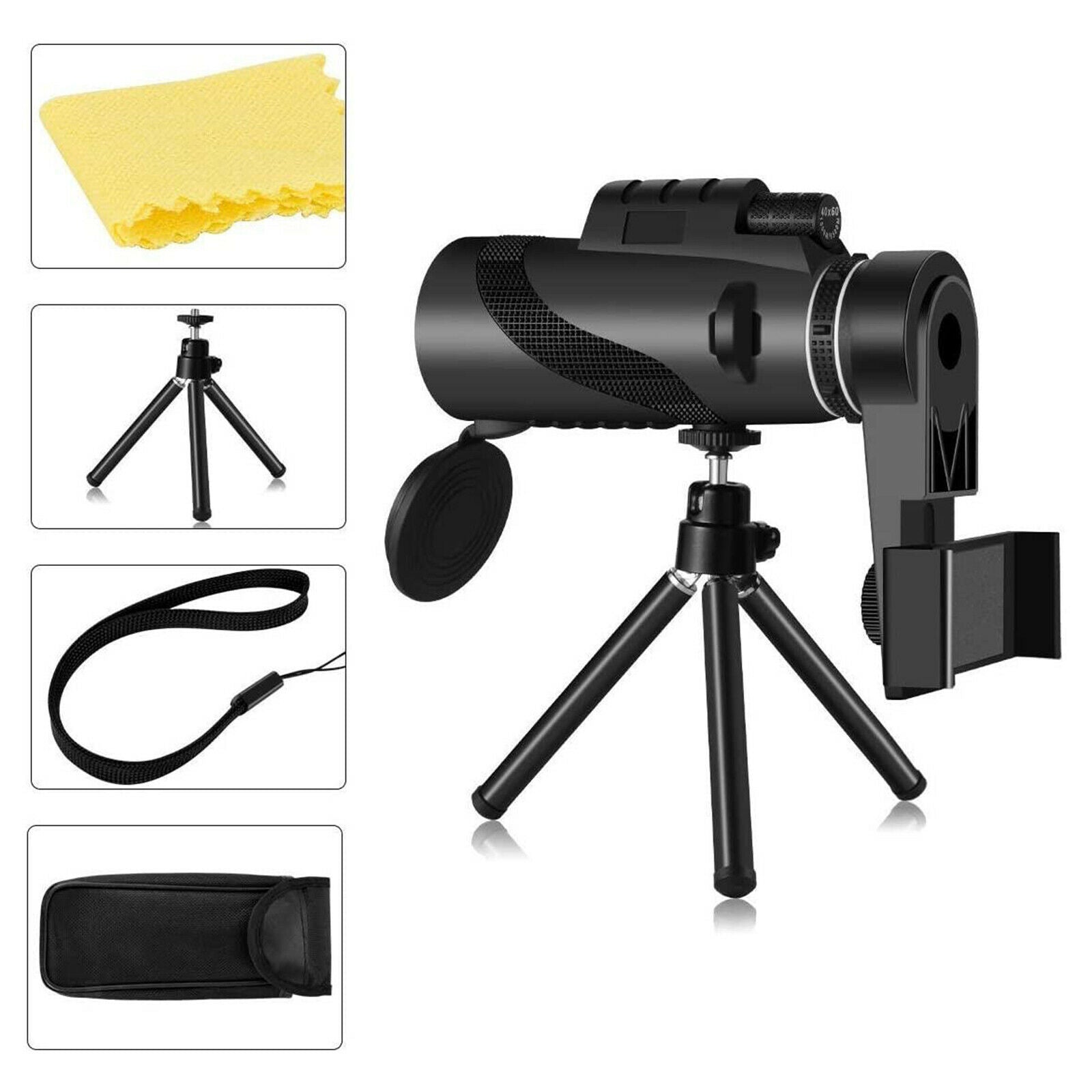 Bird Watching Monoculars Telescope 40x60 HD with Tripod,Low Light Night Vision