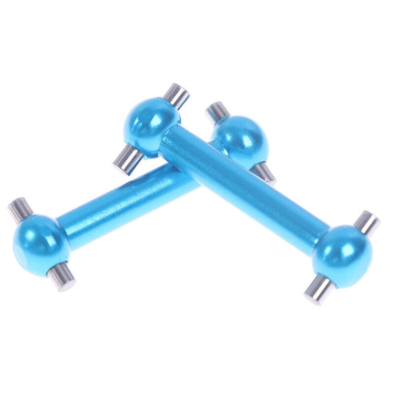 2Pcs Aluminum Dog Bone Drive Shaft Set for Tamiya TT01 TT01E TT02 Gear BBEA Qx