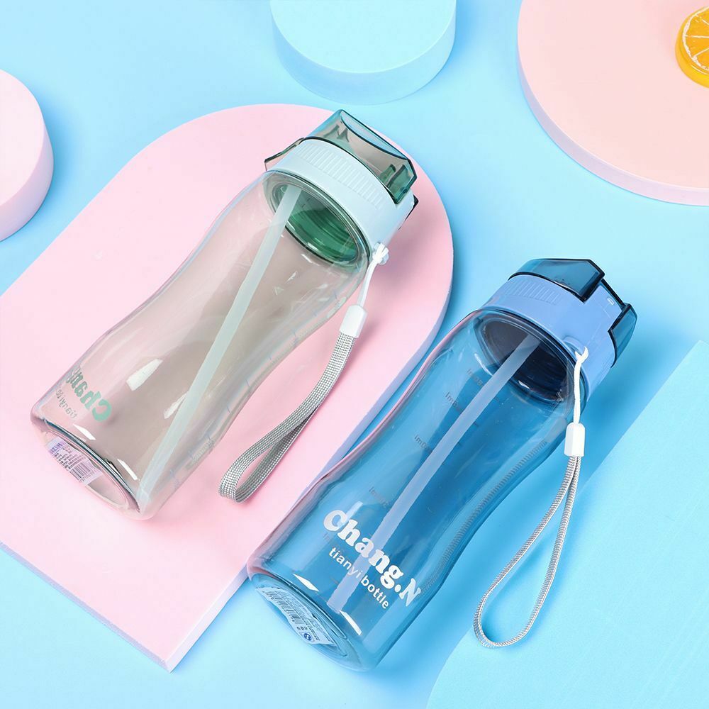 Portable Travel BPA Drinks Mugs Free Leakproof Clear Bottle Sports Water Bottle