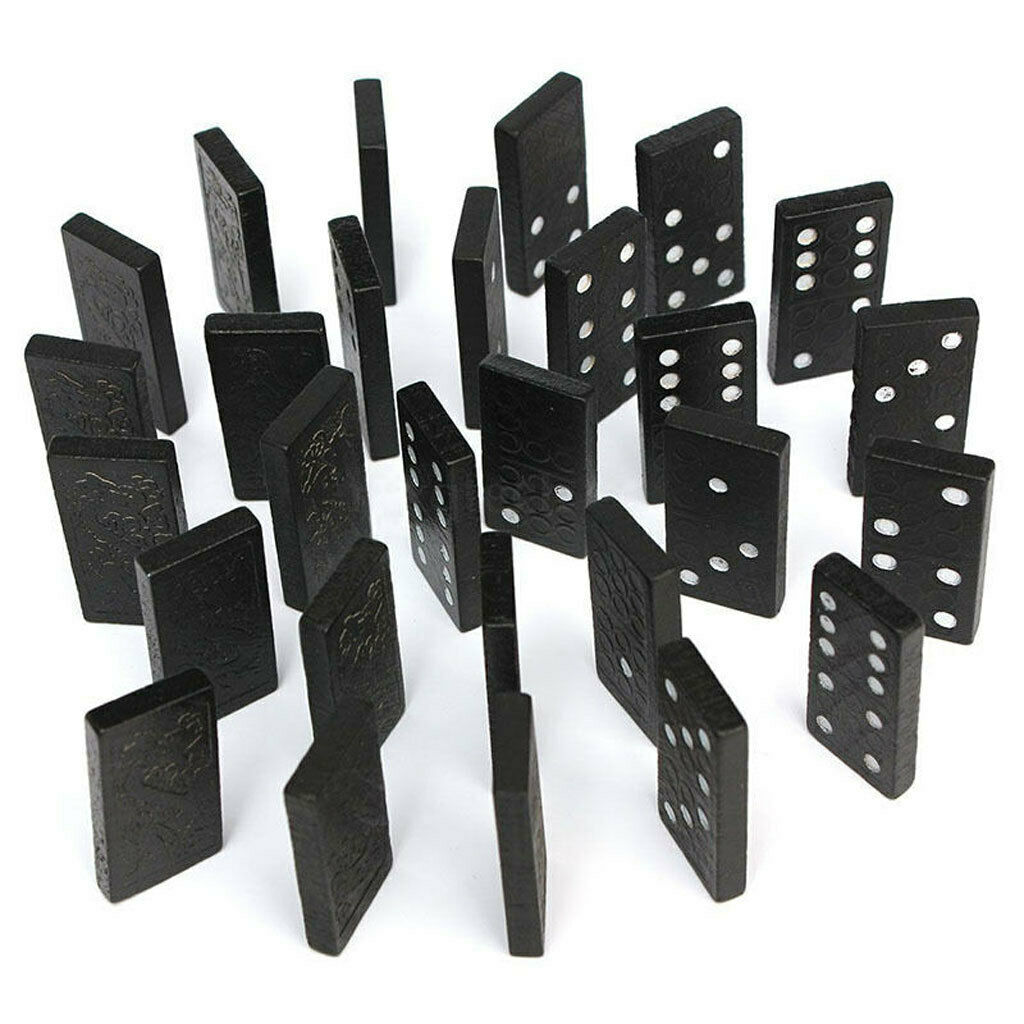 Domino Game for Children Including 28 Pieces with Wooden Box,