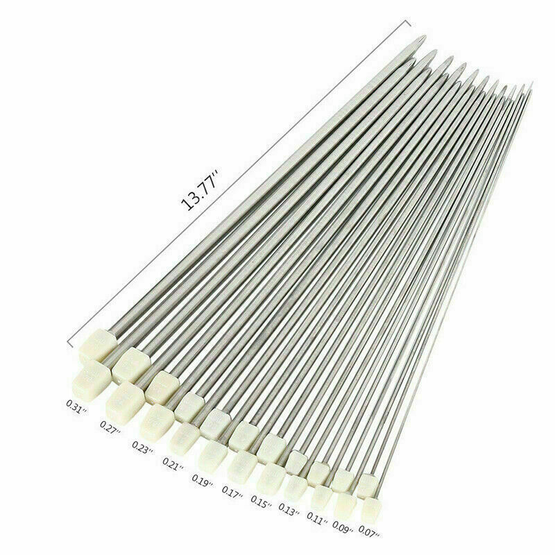Simple Kit Inox 2-8mm 35cm Couture Outil 22pcs / Set Pointu Tricot Aiguilles