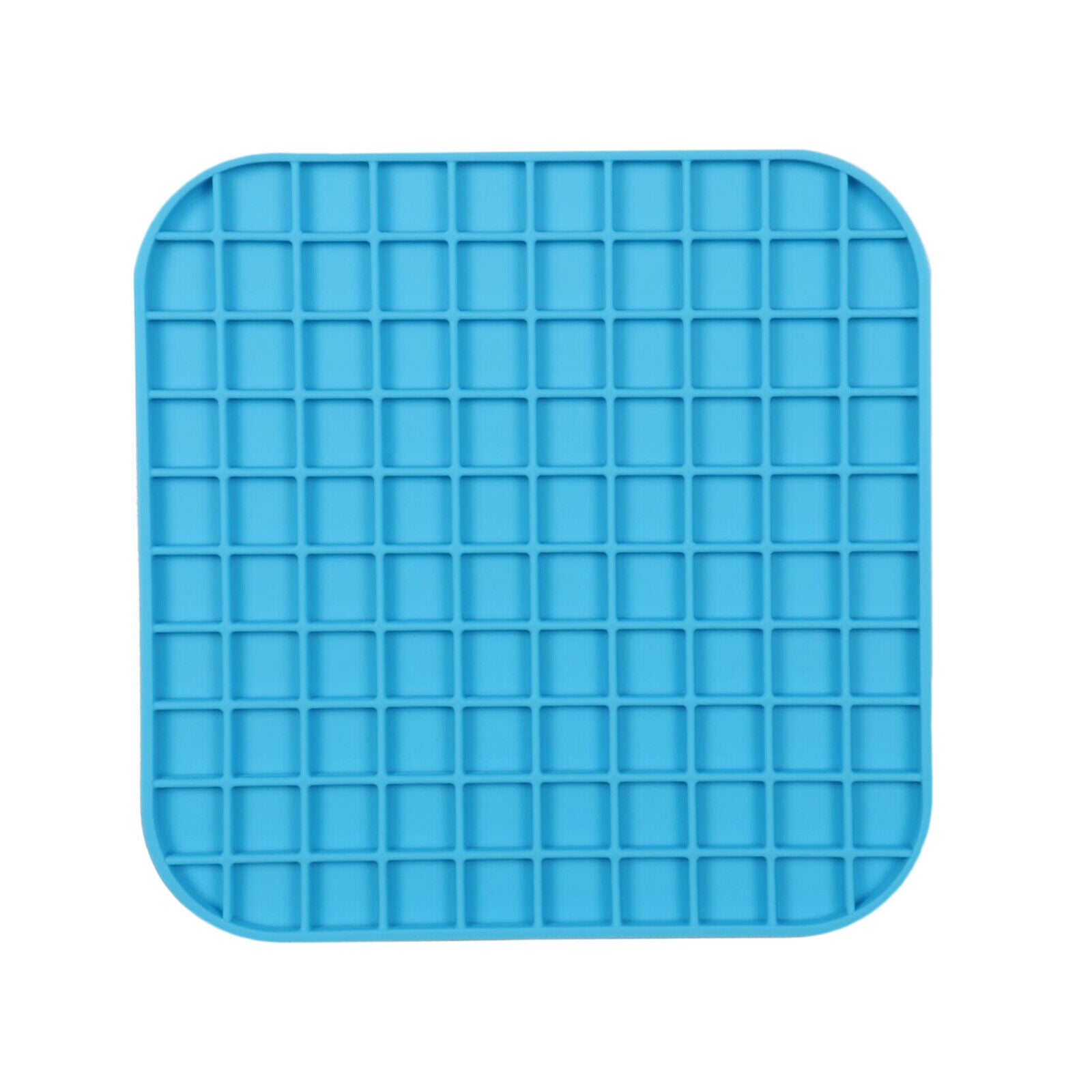 Pet Licking Mat for Dogs Cats Calming Pad Anxiety Relief Slow Feed Blue A