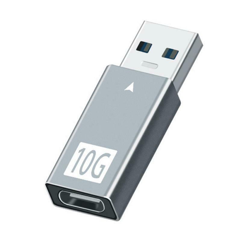 Aluminum Alloy Shell USB to Type-C Gen2 USB3.1 Adapter Converter Built-in Chip