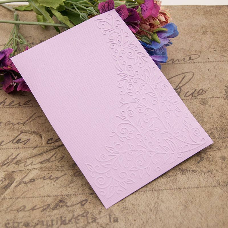 Flower Corner Plastic Embossing Folder Template DIY Scrapbook Album Card Making