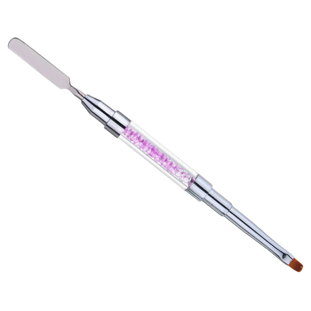 Nail Brush Dual-Ended Poly Acrylic UV Gel Extension Builder 5pcs