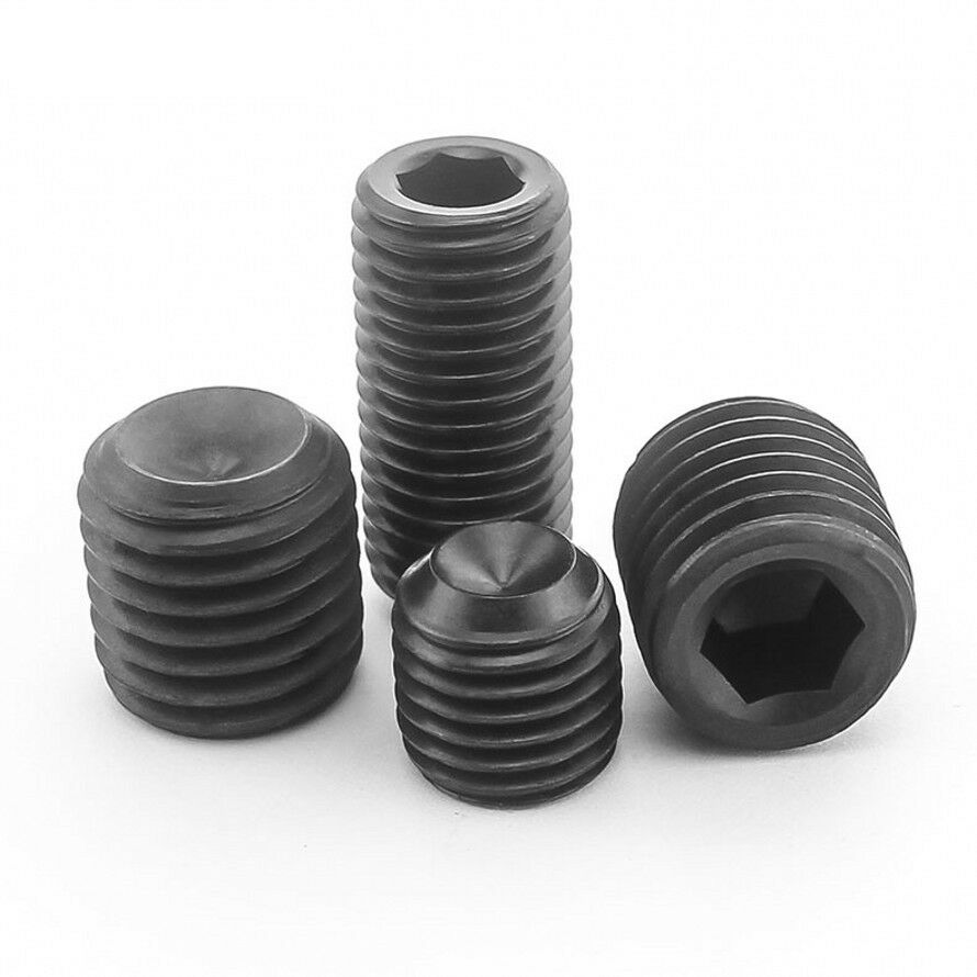 M10*1.0*10mm FINE PITCH GRUB SCREW SOCKET SET SCREWS CUP POINT CLASS 12.9 QTY 5