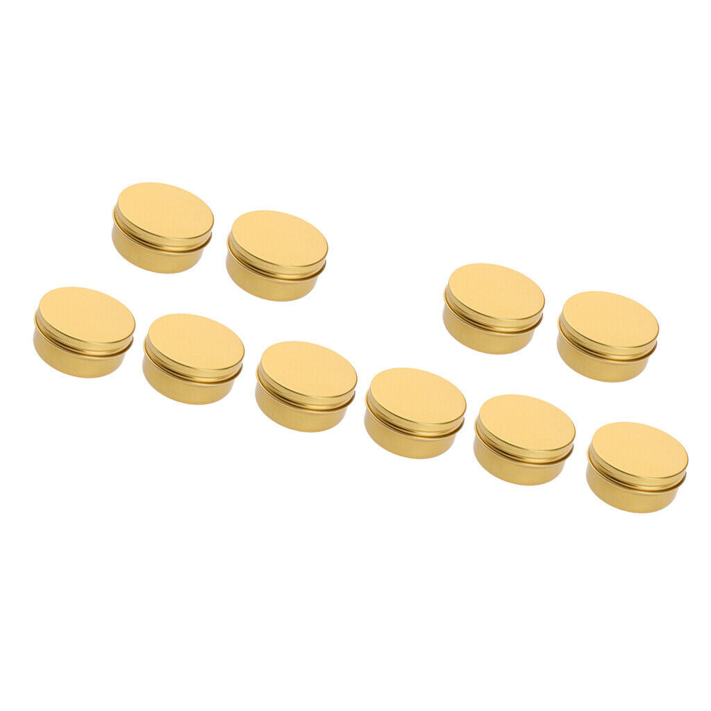 10 Pcs 50ml Aluminum Tin Jars, Small Round Aluminum Tin Cans Cosmetic Containers