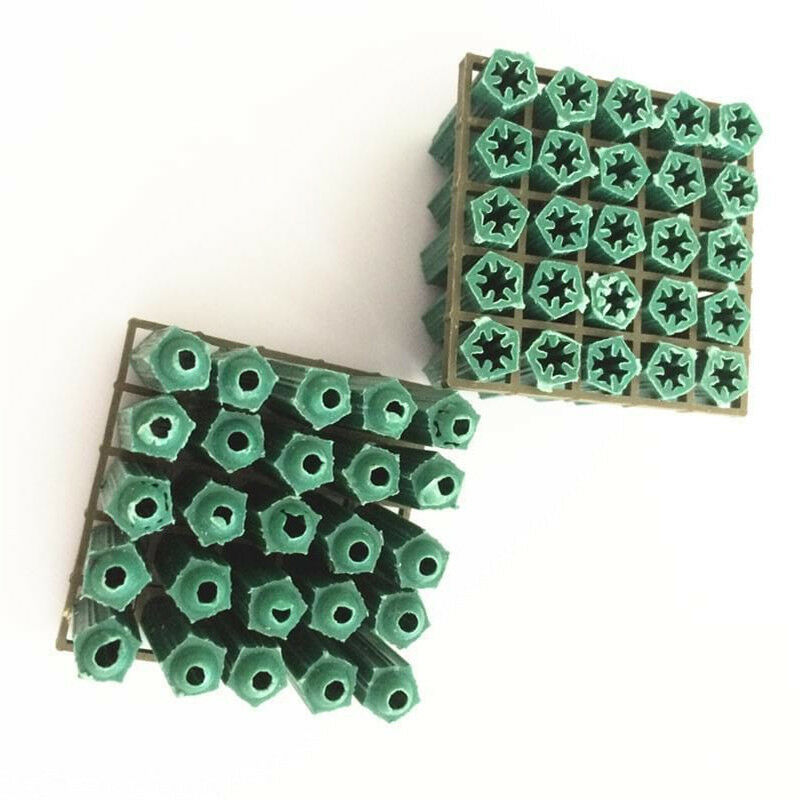 50PCS 8mm x 27mm Green Plastic Wall Plugs  Fixing Anchor Plug for Masonry Screw