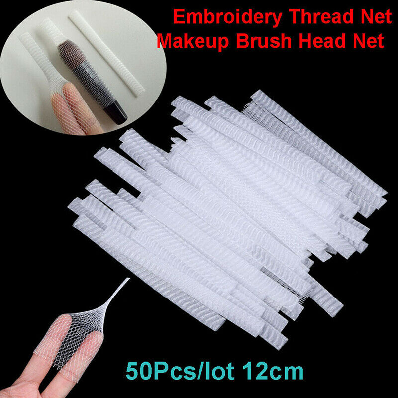 50Pcs/lot 12cm Embroidery Thread Net Prevents Unwinding Makeup Brush Head Ne XC
