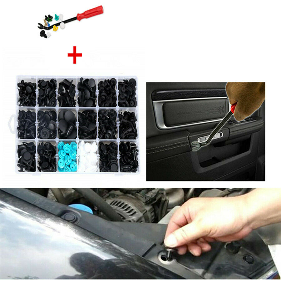 360PCS Car Door Bumper Fender Liner Strip Sealing Fixed Mixed Fastener Clip