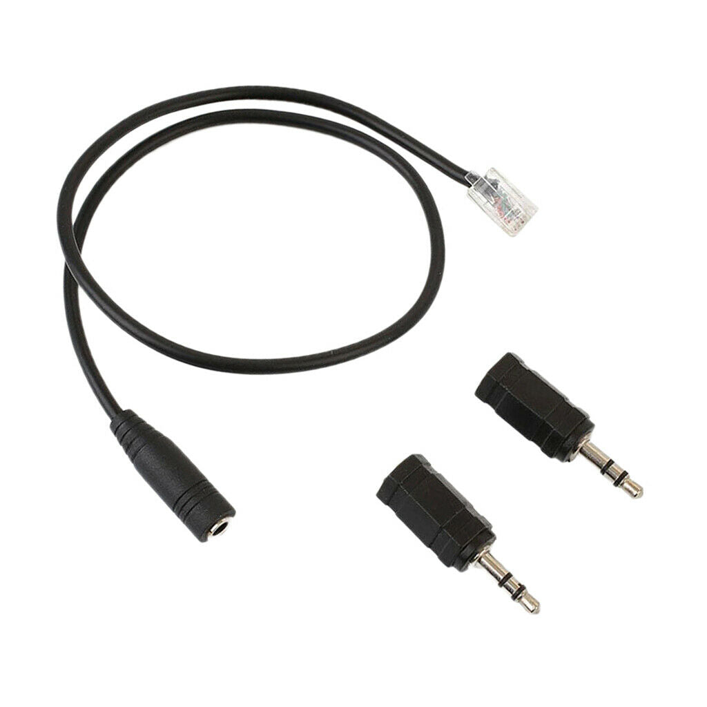 Standard RJ9 to 3.5mm 2.5mm Plug Adapter Connector for phone headset