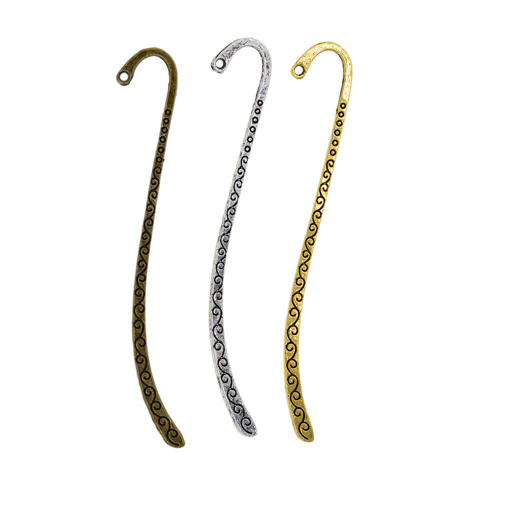 60 Pieces Mixed Colors Classical Line Delicacy Metal Beading Bookmarks for