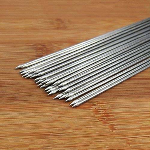 Useful 10X Stainless Steel Camping Barbecue BBQ Skewers Needle Kebab Kabob Stick