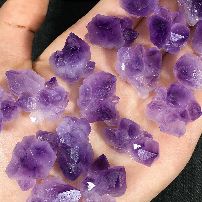 100g Natural Skeletal Amethyst Gravel Rock Raw Crystal Quartz Healing Stone DIY