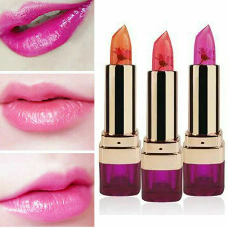 Jelly Flower Lipstick Color Changing Long Lasting Lip Gloss - Peach Flavor