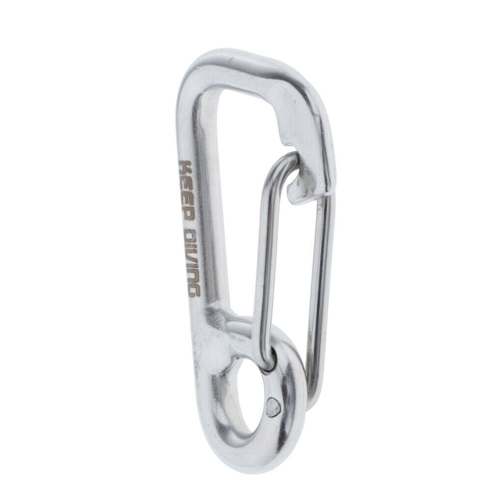 2 Pieces Premium Carabiner Diving Spring Hook Snap Eyelet Reel Connector