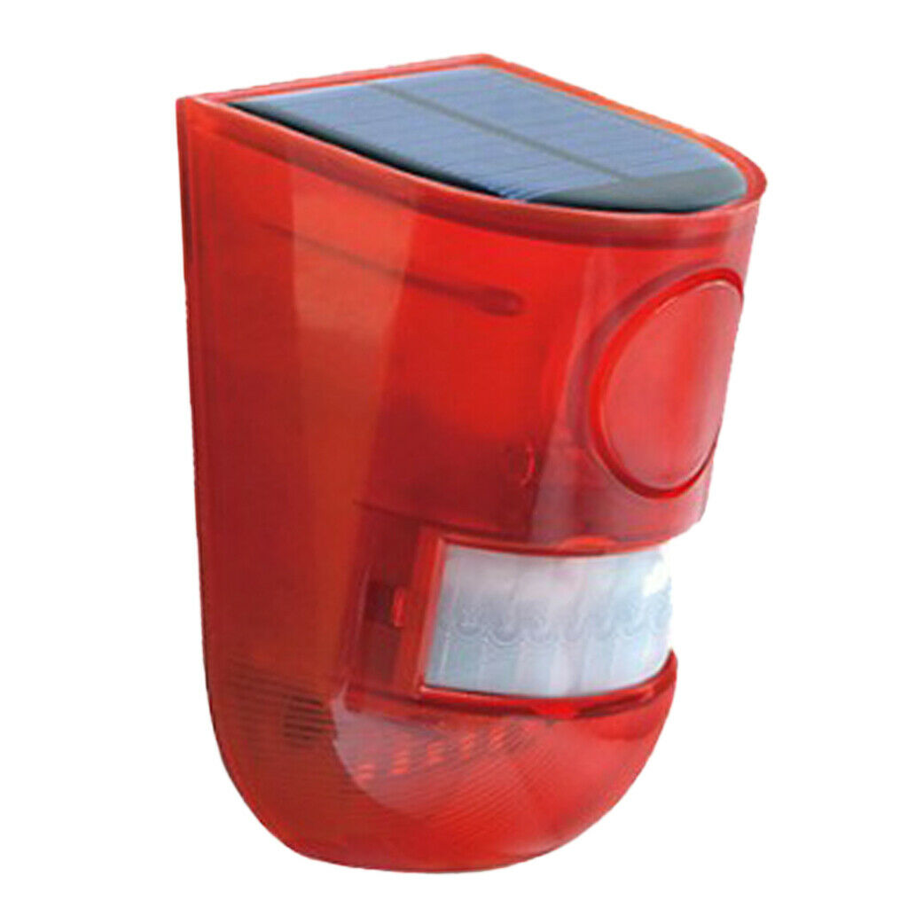 3pcs Solar Powered Sound Alarm Alert Light Flashing Light Alarm System