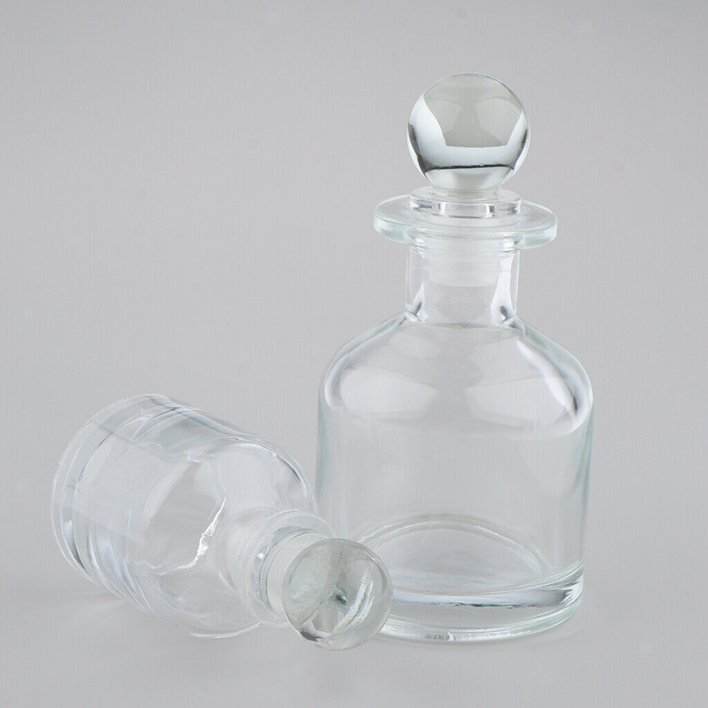 4Pcs Empty Fragrance Glass Diffuser Bottles Jars for DIY Oils Scent 50ml