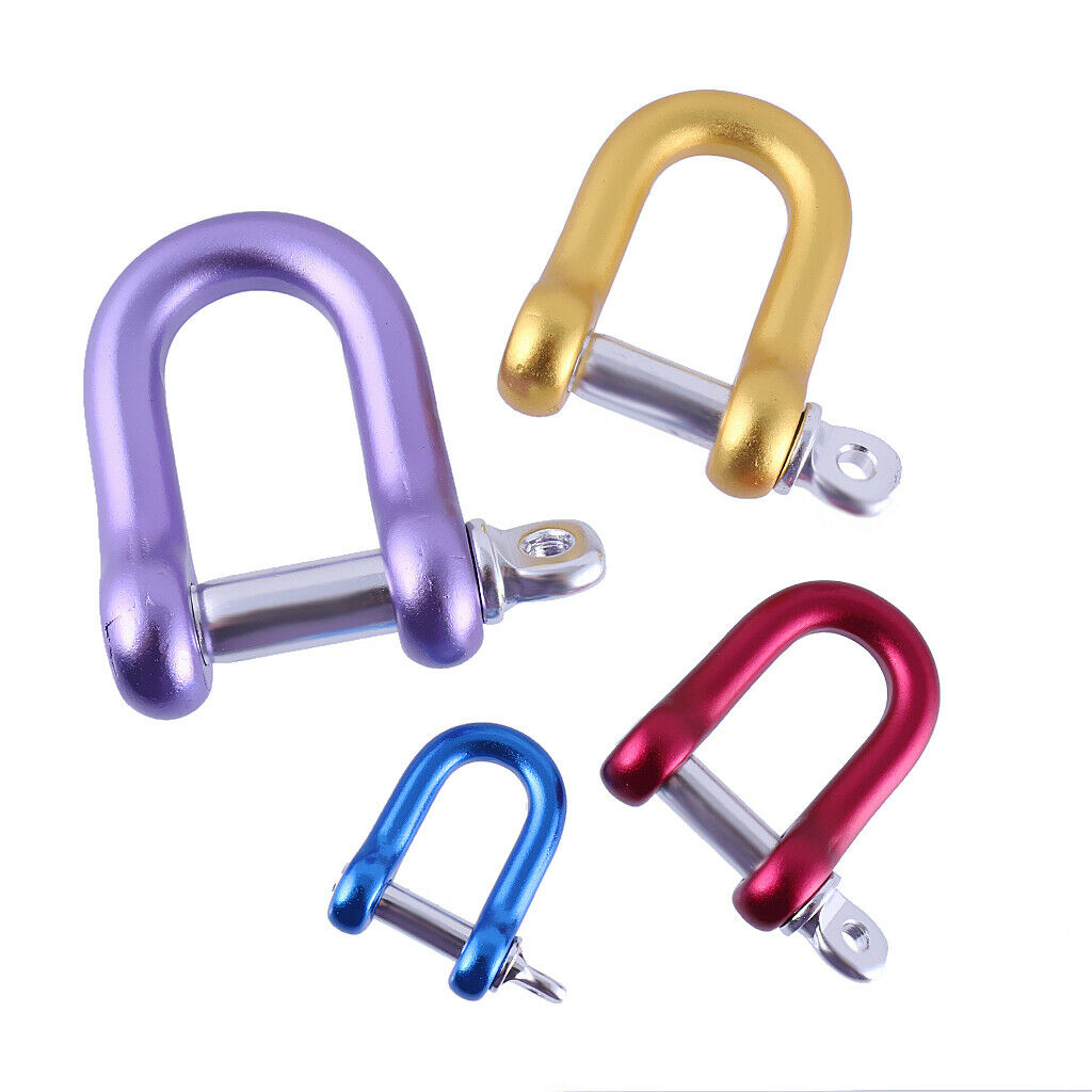 Stainless Adjustable Steel U-Shaped Climbing Lifesaving buckle Dark Blue