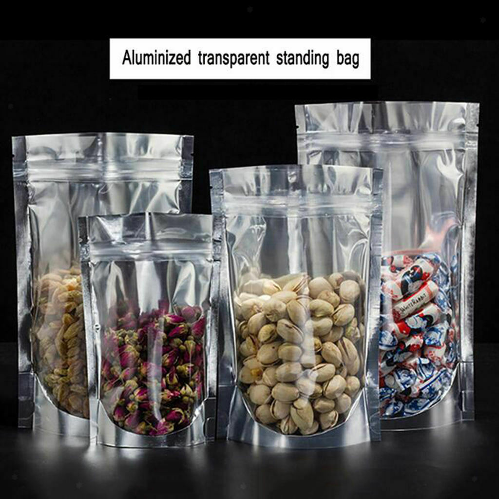 100-pack Mylar Bag Aluminum Foil Packing Storage Pouches for Fresh Keeping