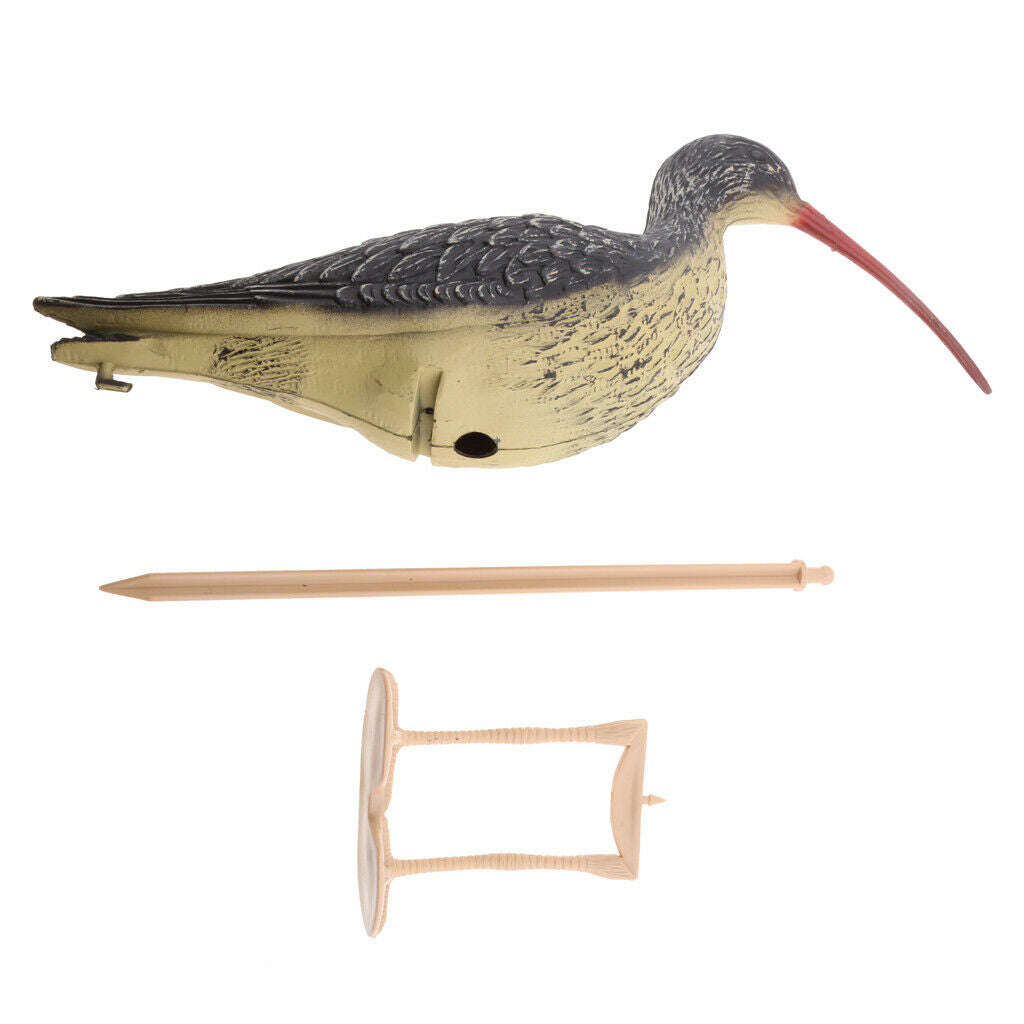 Realistic Plastic Curlew Bird with Long Beak Decoy Bird Scarer Scarecrow Garden