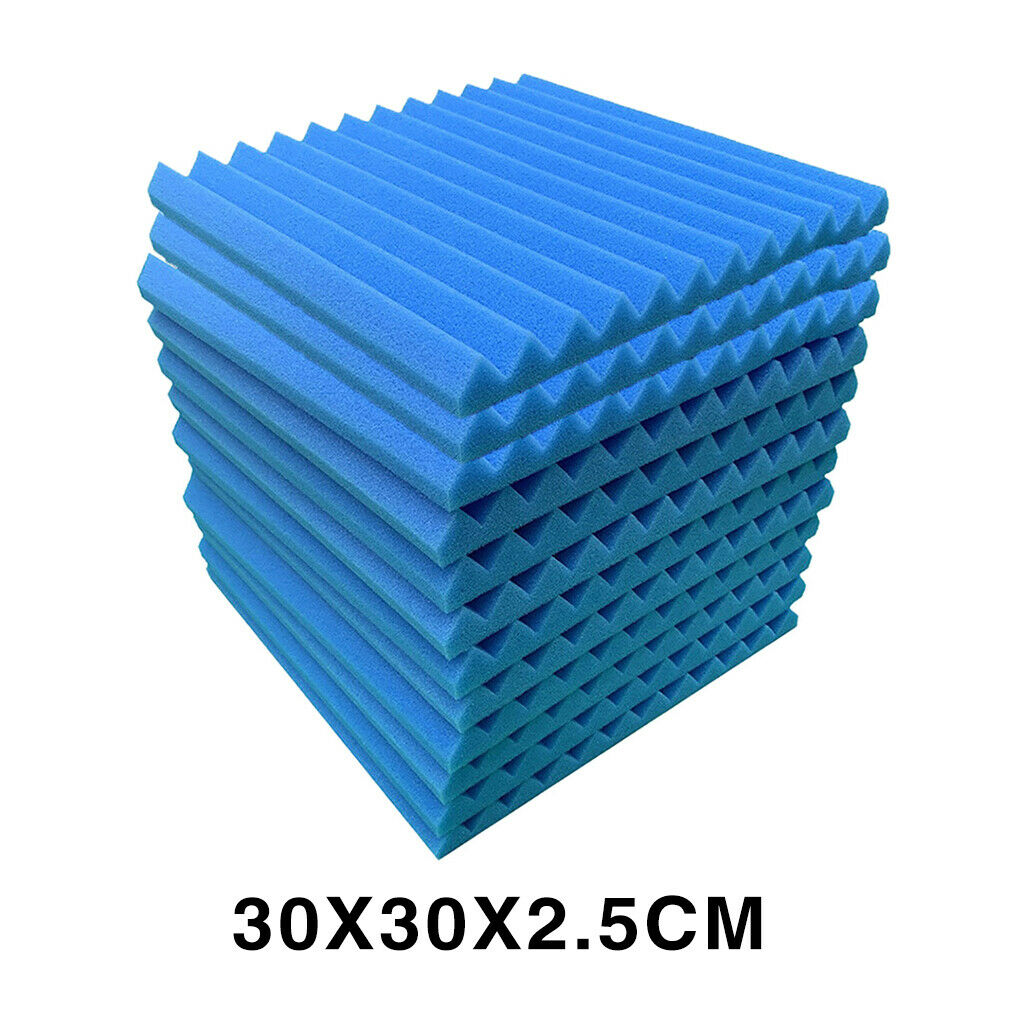 Acoustic Foam Panel 12" 12" Office Soundproofing Padding Wedge Sponge blue