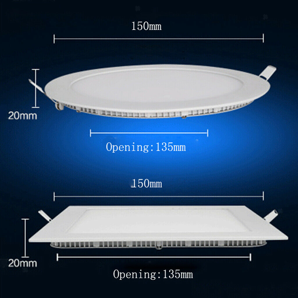 Recessed LED Downlights Warm White Cold White 220-240 V Ceiling  Square-6500k