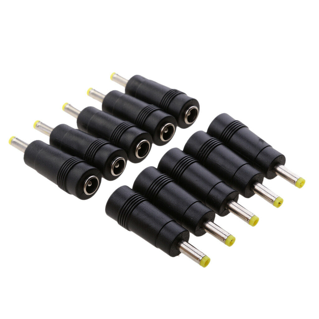 10pcs Female 5.5 X 2.1mm To 4.0x1.7mm Male Current DC Connector For Laptop