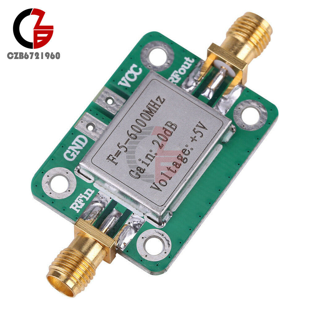 1PC 5M-6GHz RF Broadband Signal Amplifier Power Amplifier Gain 20dB VFH UHF SHF