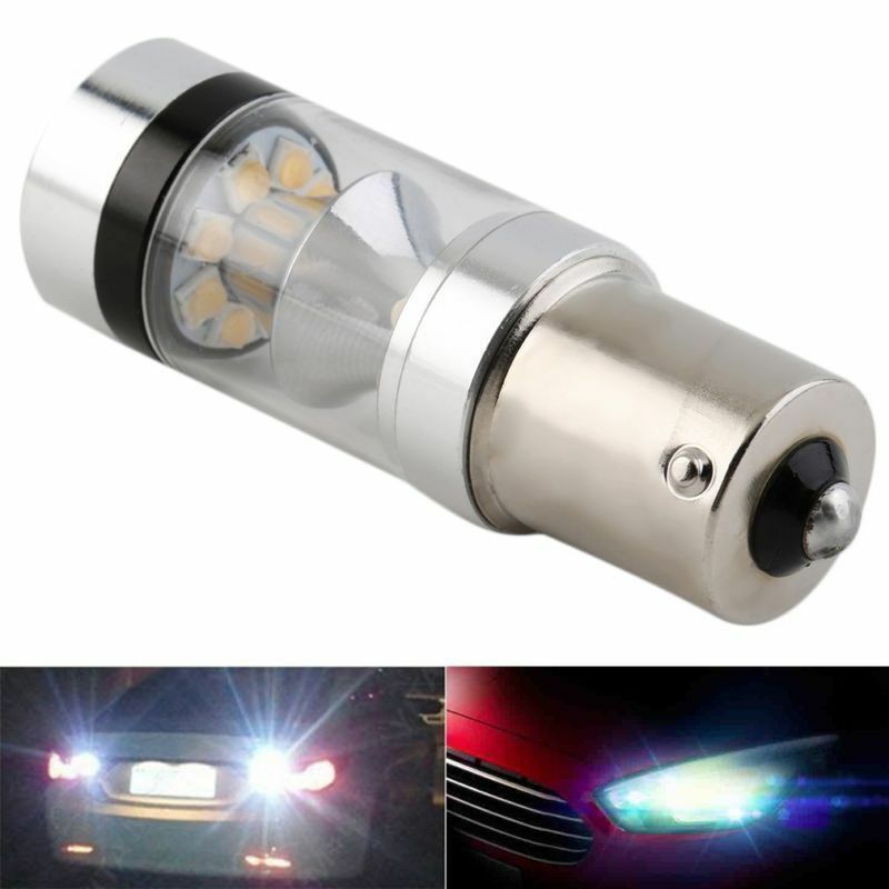 1Pc White P21W BA15s 1156 LED Canbus Backup Reversing Light Reverse Lamp 12V