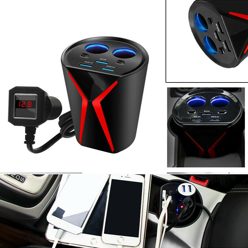 Car Socket Splitter 3.1A 3USB Charger Intelligent Dual-Core Chip For Phone DVR