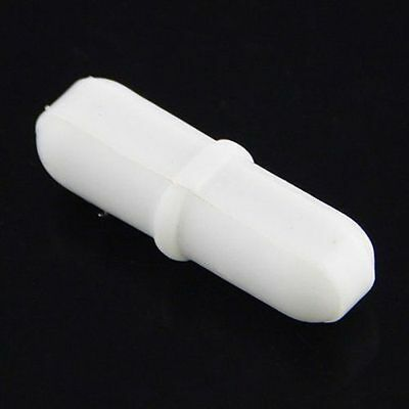 8pcs PTFE magnetic stirrer mixer stir bar White Colour ribbed centre