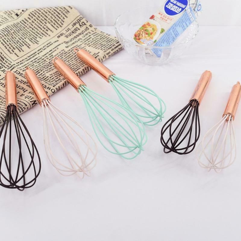 4x Kitchen Silicone Whisk Wire Egg Beater for Blending Whisking Beating Stirring