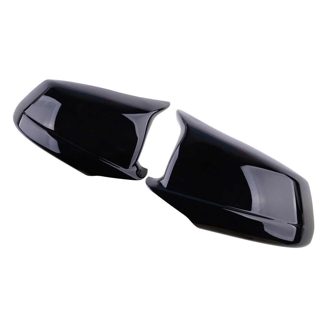 Pair Gloss Black Wing Mirror Cover Cap Fit For BMW F10 F11 5 2011-2013
