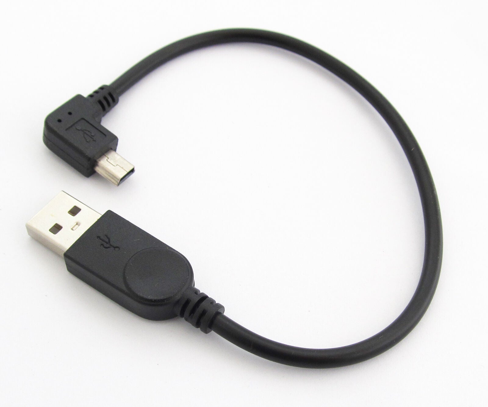 1pc Right Angle 90 Degreee Mini 5pin USB Male to USB 2.0 Male Data Charge Cable