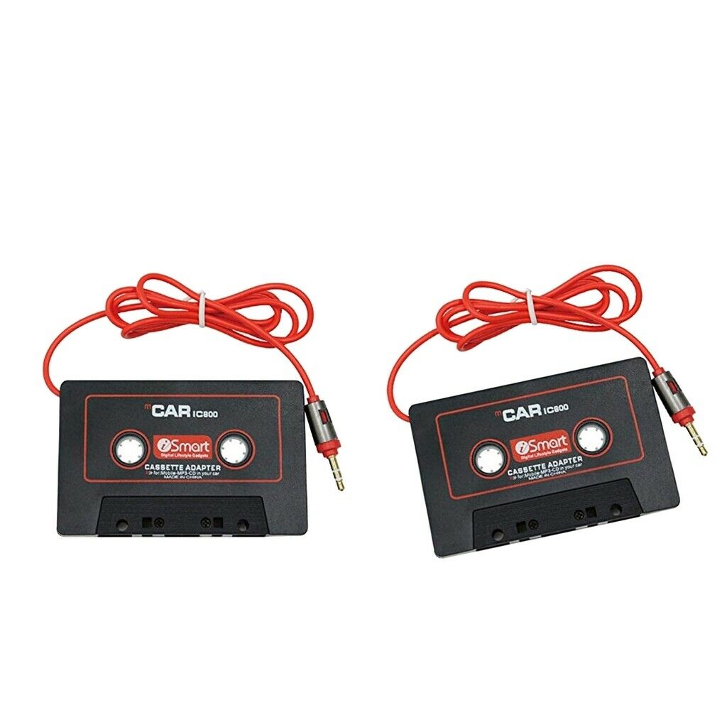 2x Car Audio Tape Cassette to 3.5mm Jack AUX Adapter for MP4 MP3  #1