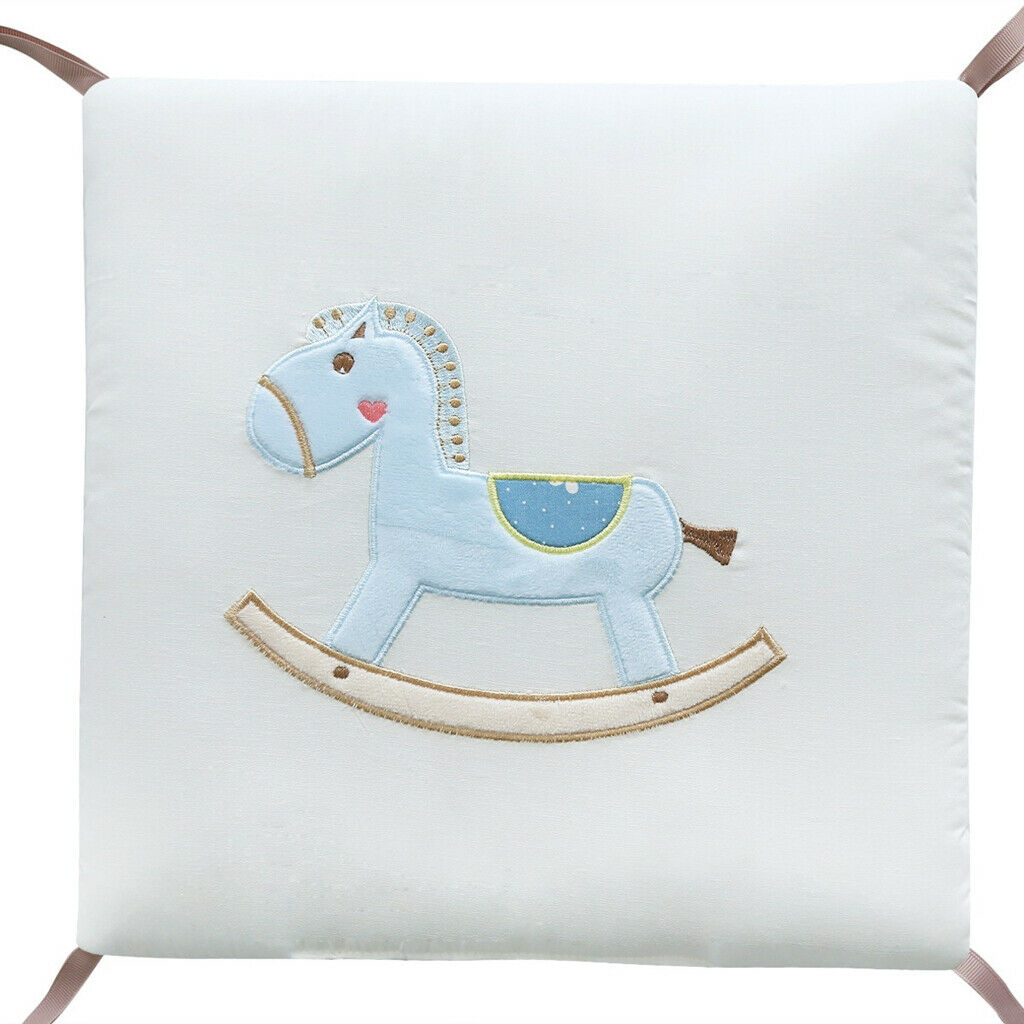 6 pieces baby cotton cot bed protection - horse